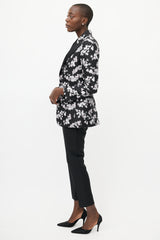 Dior Black & Pink Floral Blazer