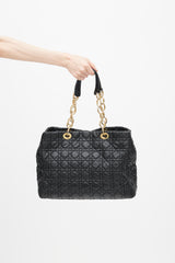 Dior Black Quilted Lady Dior Large Tote