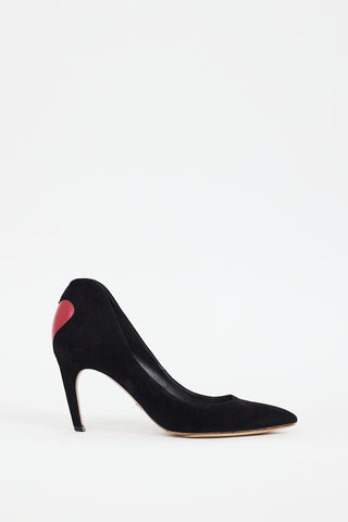 Dior Black & Red Leather Dioramour Heel