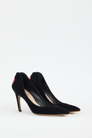 Dior Black & Red Leather Dioramour Heel