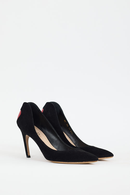 Dior Black & Red Leather Dioramour Heel