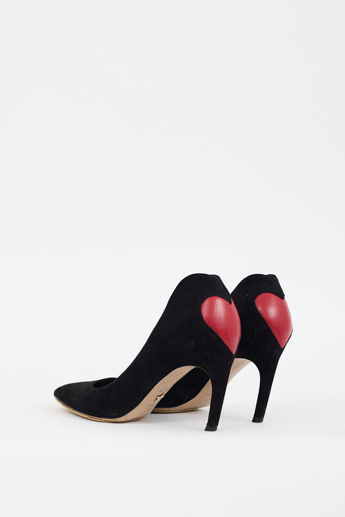 Dior Black & Red Leather Dioramour Heel