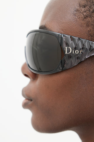 Dior Black Ribbon Azum8 Shield Sunglasses