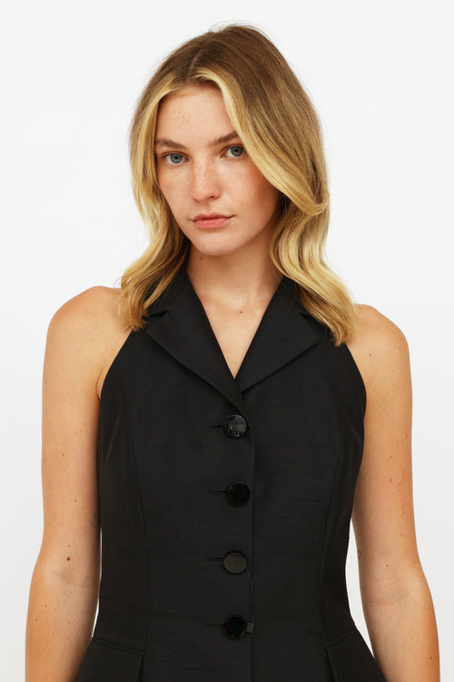 Dior Vintage Black Halter Vest