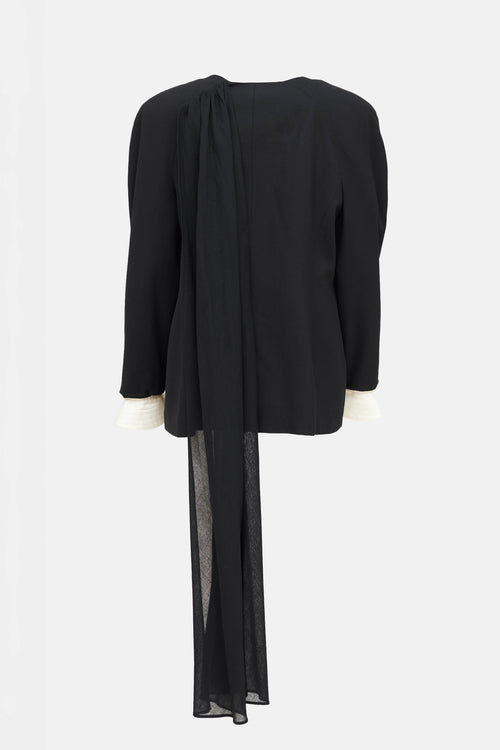 Dior Wool Layred Scarf Blazer