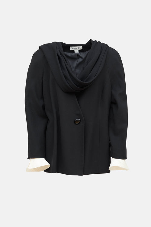 Dior Wool Layred Scarf Blazer
