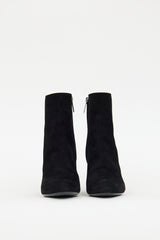 Dior Black Suede Cannage Day Wedge Boot