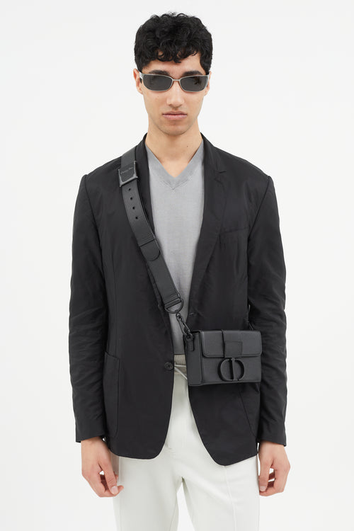 Black Ultramatte 30 Montaigne Box Shoulder Bag