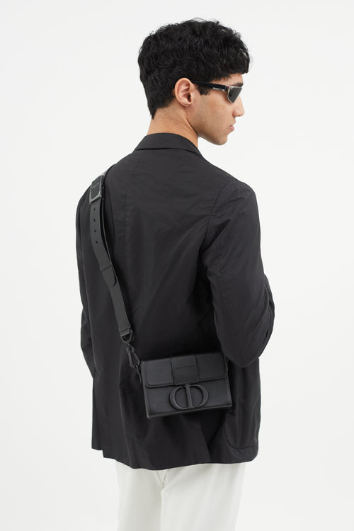 Black Ultramatte 30 Montaigne Box Shoulder Bag