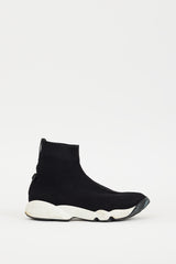 Dior Black & White Fusion Technical High Top Sneaker