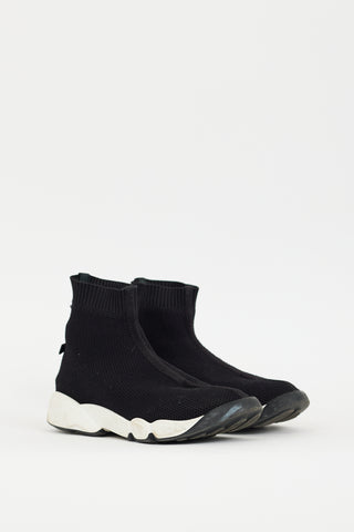 Dior Black & White Fusion Technical High Top Sneaker