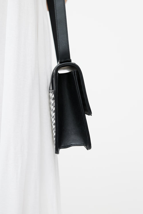 Dior Black & White Houndstooth 30 Montaigne Bag