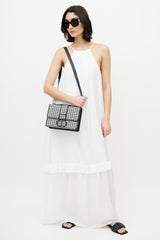 Dior Black & White Houndstooth 30 Montaigne Bag