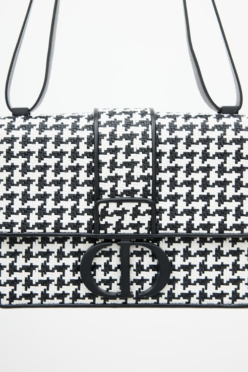 Dior Black & White Houndstooth 30 Montaigne Bag