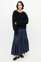 Dior Black & White J'Adior 8 Wool Blend Sweater
