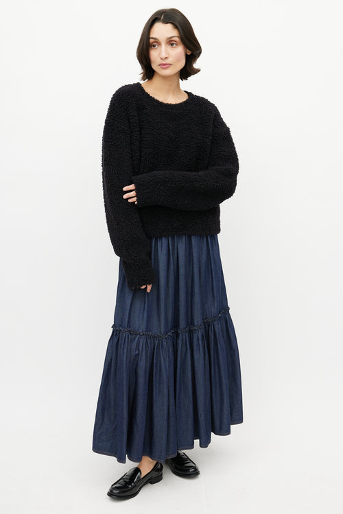 Dior Black & White J'Adior 8 Wool Blend Sweater