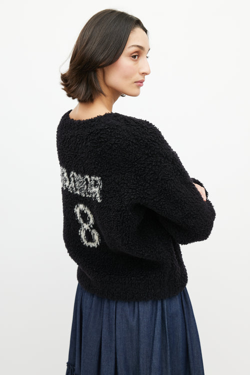 Dior Black & White J'Adior 8 Wool Blend Sweater