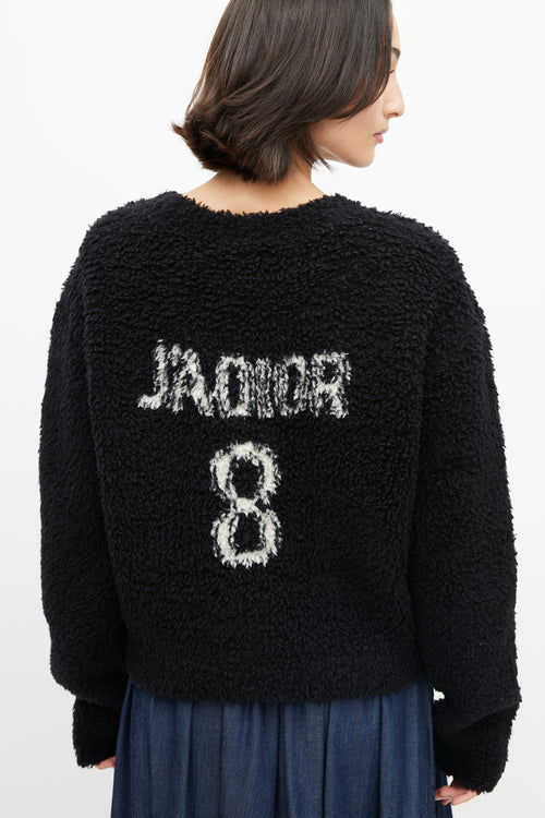 Dior Black & White J'Adior 8 Wool Blend Sweater