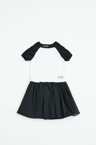Dior Kids Embroidered Logo Shirt Dress