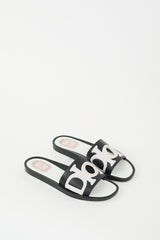 Dior Black & Multi Leather Marina Slide