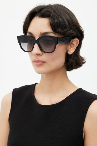 Dior Black Wildior BU 10A1 Square Sunglasses