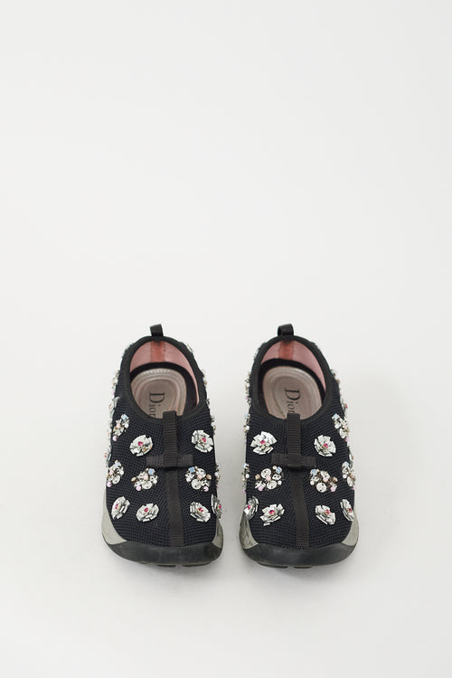 Dior Black & Multi Fusion Floral Sneaker