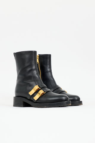 Dior Black Leather D-Race Boot