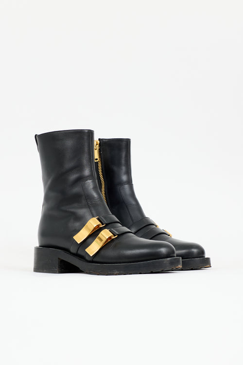 Dior Black Leather D-Race Boot