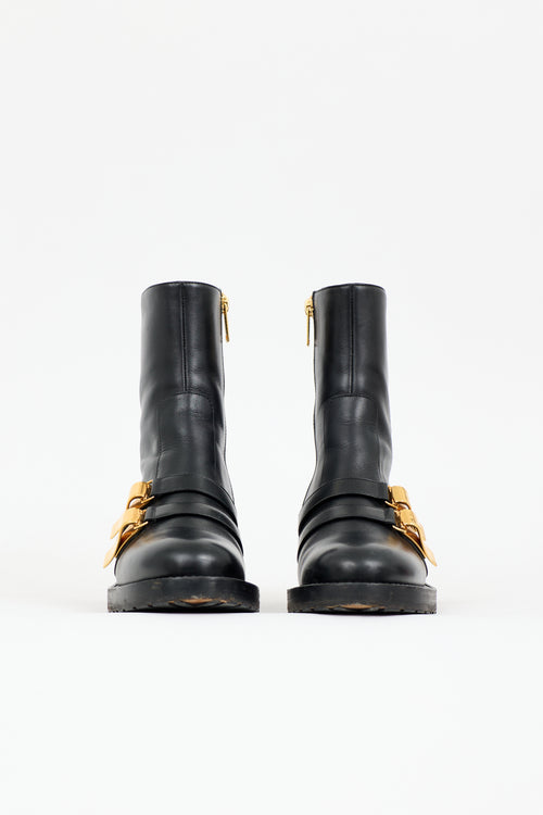 Dior Black Leather D-Race Boot