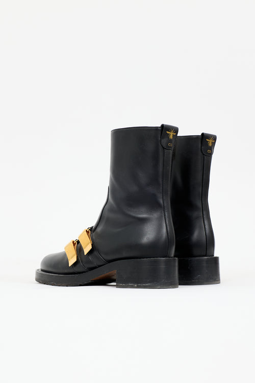 Dior Black Leather D-Race Boot