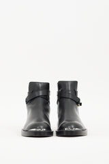 Dior Black Leather Evidence Buckle Boot