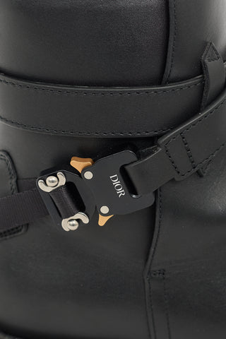 Dior Black Leather Evidence Buckle Boot