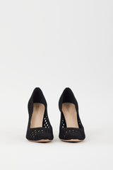 Dior Black Cannage Mesh Capture Heel