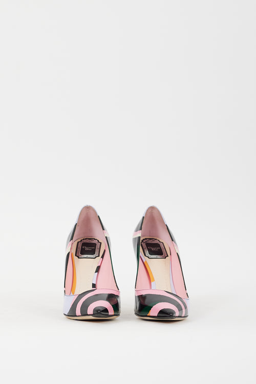 Dior Black & Multicolour Printed Songe Pump