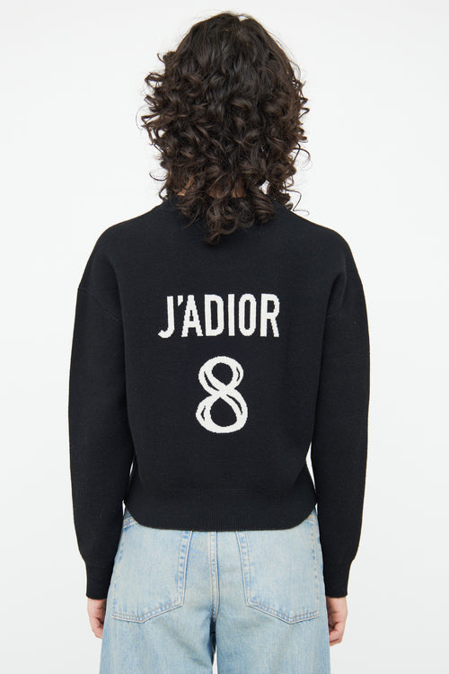 Dior J'Adior 8 Black Cashmere Boxy Sweater