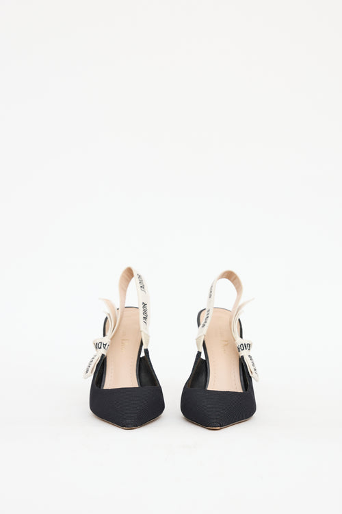 Dior Black & White J'Adior Slingback Heel