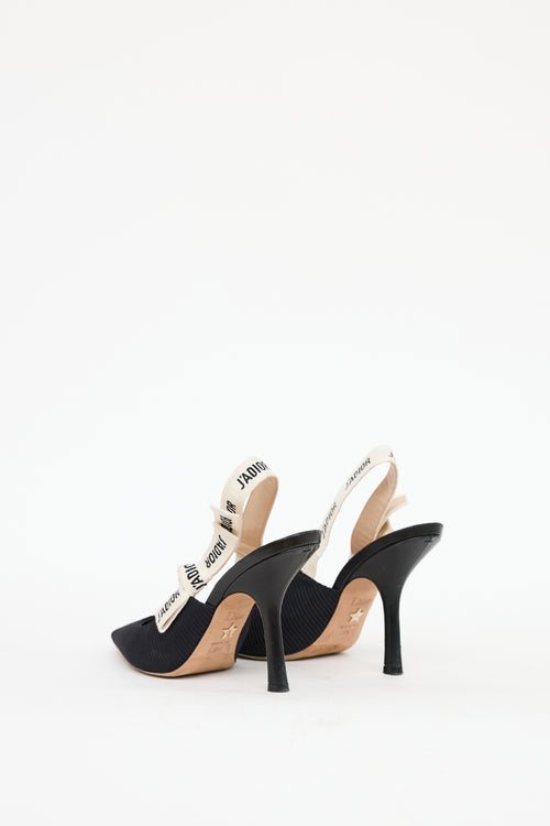 Dior Black & White J'Adior Slingback Heel
