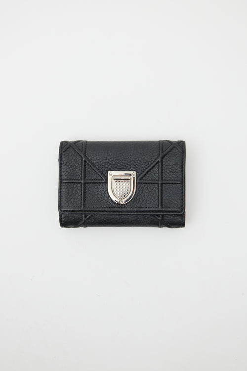 Dior Black Diorama Compact Wallet