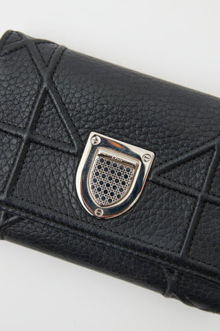 Dior Black Diorama Compact Wallet