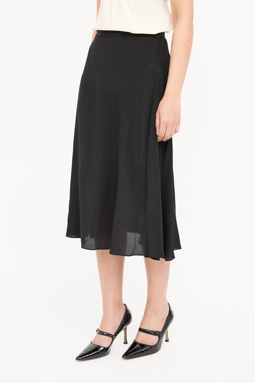 Dior Satin Midi Skirt