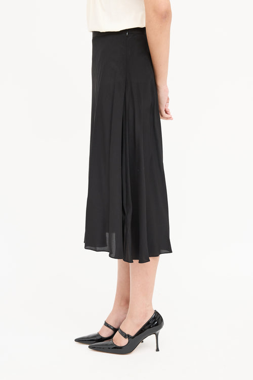 Dior Satin Midi Skirt