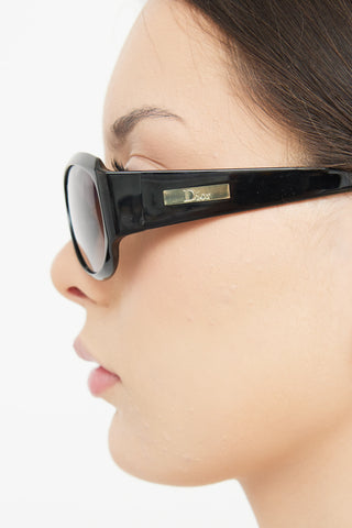 Dior Black Celebrity2 885 Round Sunglasses