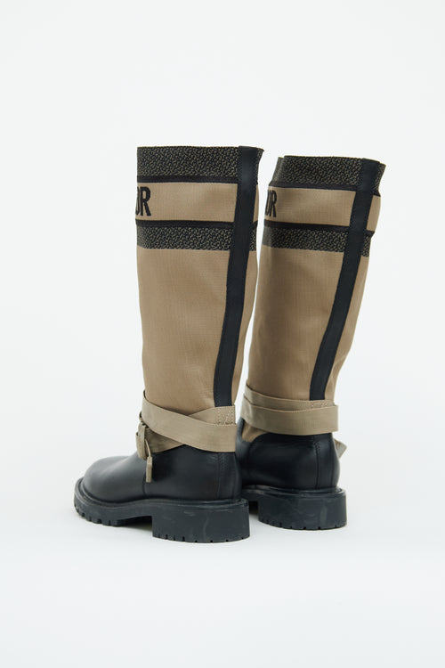 Dior Black Beige D-Major Boot