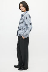 Dior Blue & Black Washed Dye Denim Chore Jacket