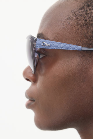 Dior Blue Coquette1k Circular Sunglasses