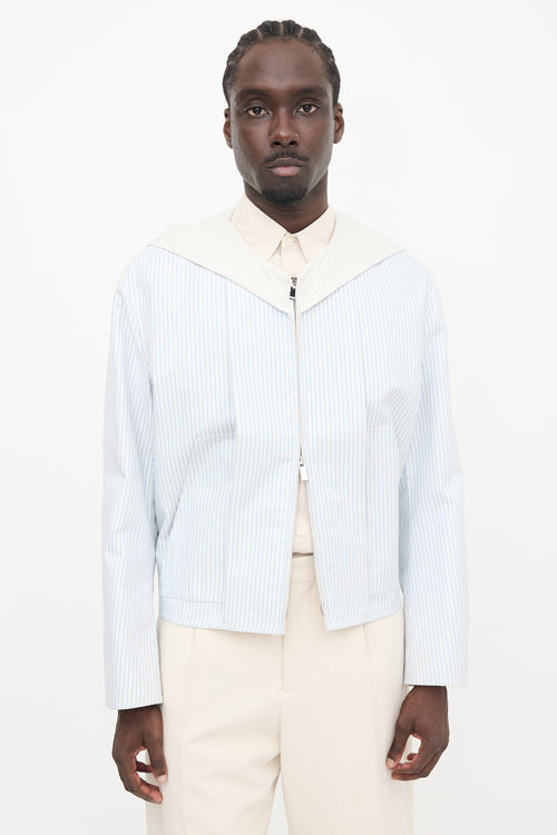 Dior SS 2024 Hooded Pinstripe Jacket