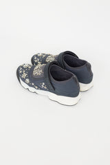 Dior Blue Neoprene & Mesh Fusion Crystal Sneaker