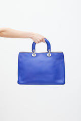 Dior Blue & Silver Leather Diorissimo  Tote
