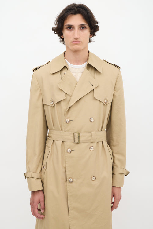 Dior Vintage Brown Belted Trench Coat