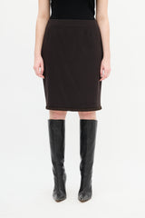 Dior Brown Fringe Blazer Skirt Set